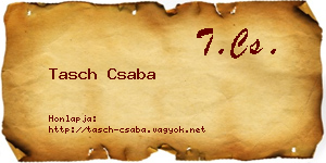 Tasch Csaba névjegykártya
